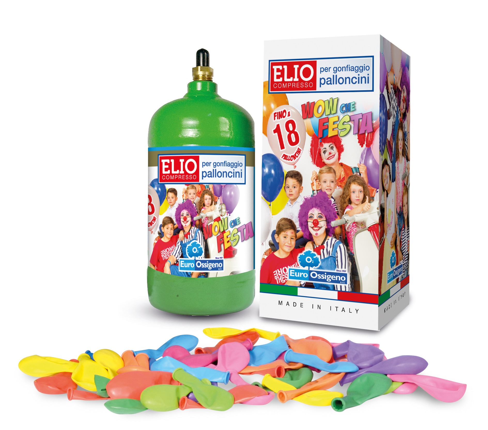 Kit Party 18, bombola con confezione