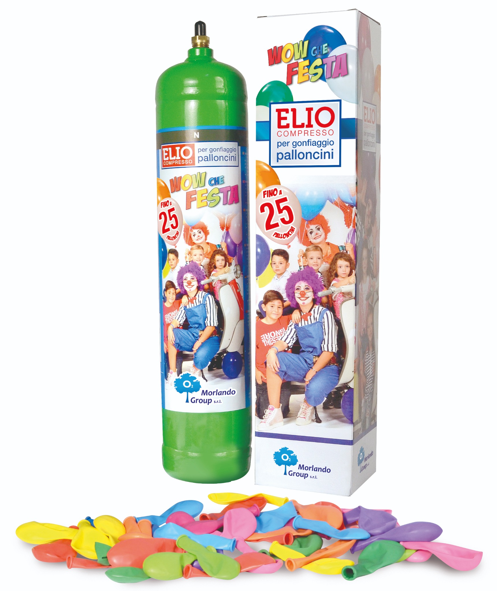 Kit Party 25, bombola usa e getta con confezione