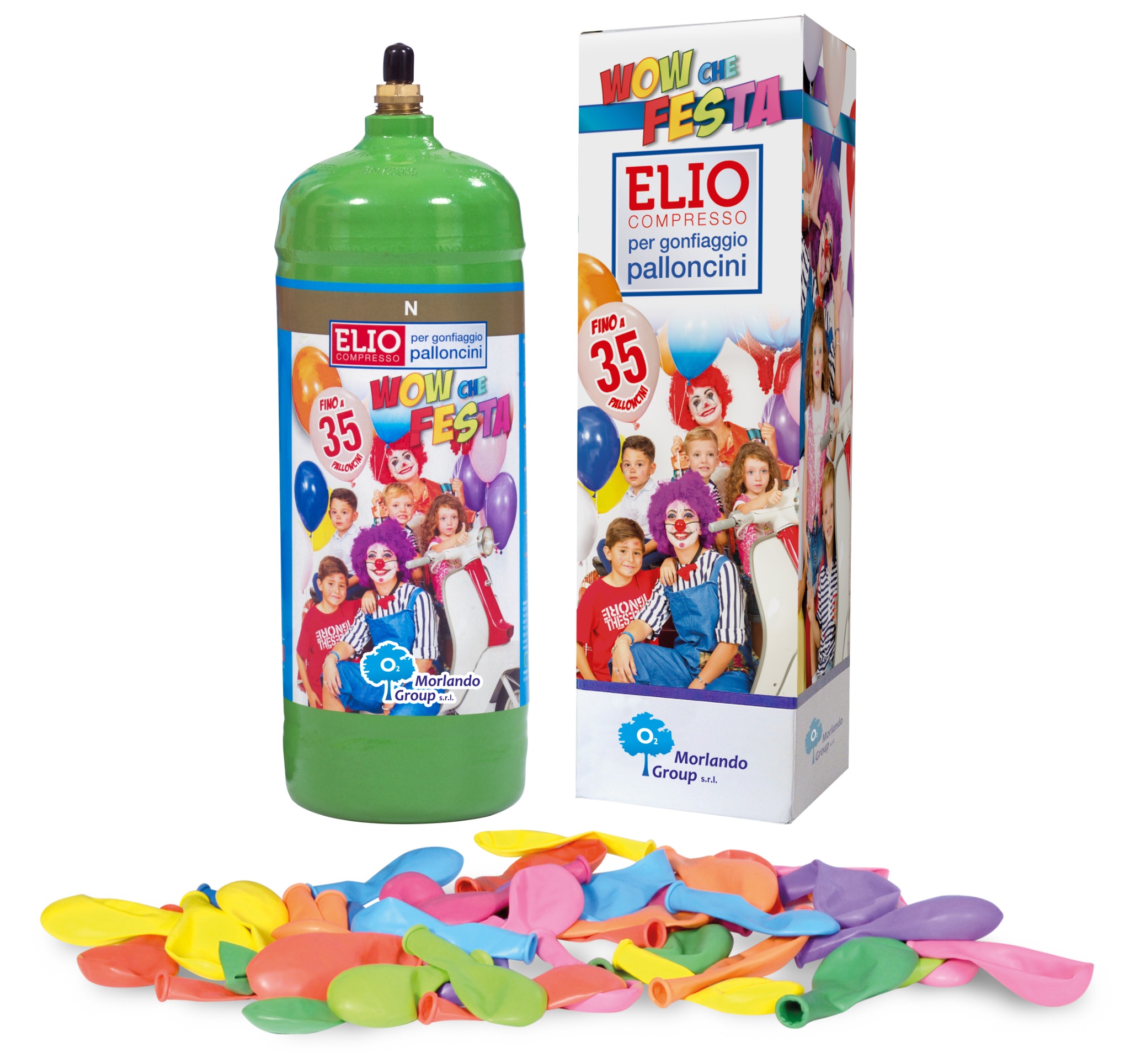 Kit Party 35, bombola usa e getta con confezione