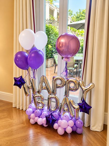 Happy Bday in viola e argento